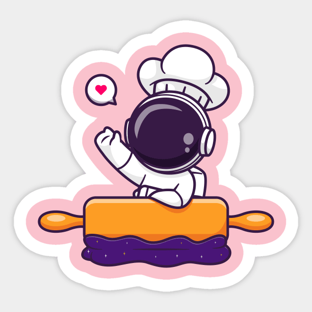 Cute Astronaut Chef Cooking Space Cartoon Sticker by Catalyst Labs